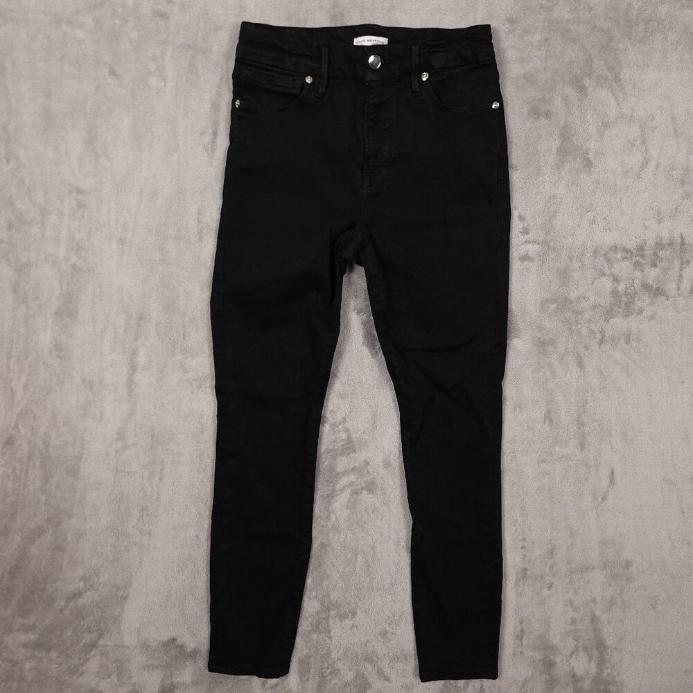 Good American‎ Good Legs Skinny Crop Jeans Women's Size 2/26 Black